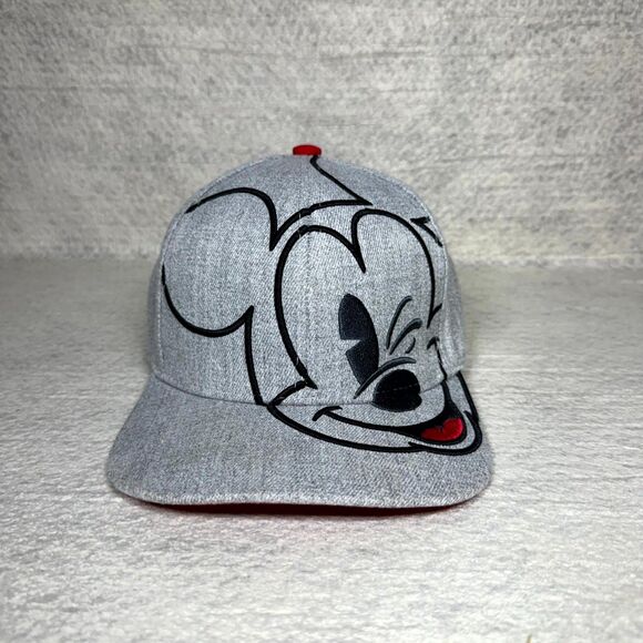 Official‎ Disney Mickey Mouse Embroidered Snapback Hat - Picture 1 of 8